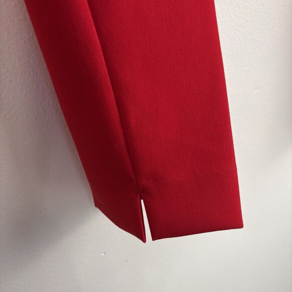 Talbots Hampshire Womens 2P Ankle Pants Cherry Red Straight Leg Classic Preppy - Picture 3 of 9
